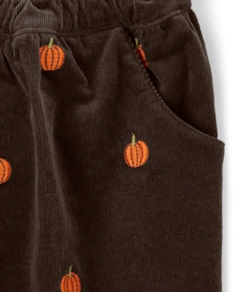 Girls Pumpkin Corduroy Skort - Perfect