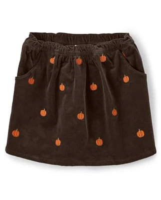Girls Pumpkin Corduroy Skort - Perfect