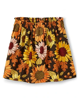 Girls Sunflower Skort - Autumn Harvest