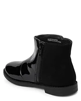 Girls Faux Patent Leather Pearl Boots - Ladies And Gentlemen