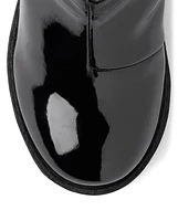 Girls Faux Patent Leather Pearl Boots - Ladies And Gentlemen