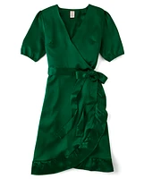 Womens Mommy And Me Ruffle Wrap Dress - All Dressed Up