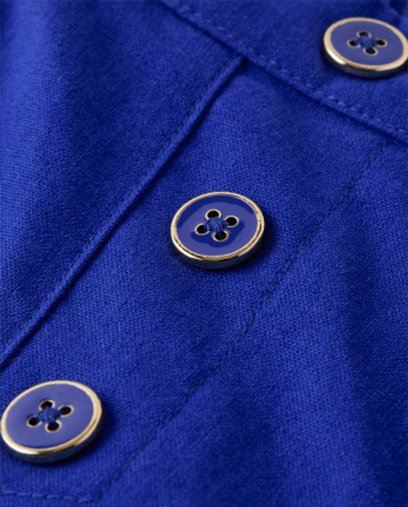 Pantalon large court en lin mélangé pour fille - Riviera italienne