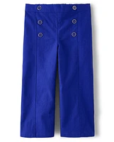 Pantalon large court en lin mélangé pour fille - Riviera italienne