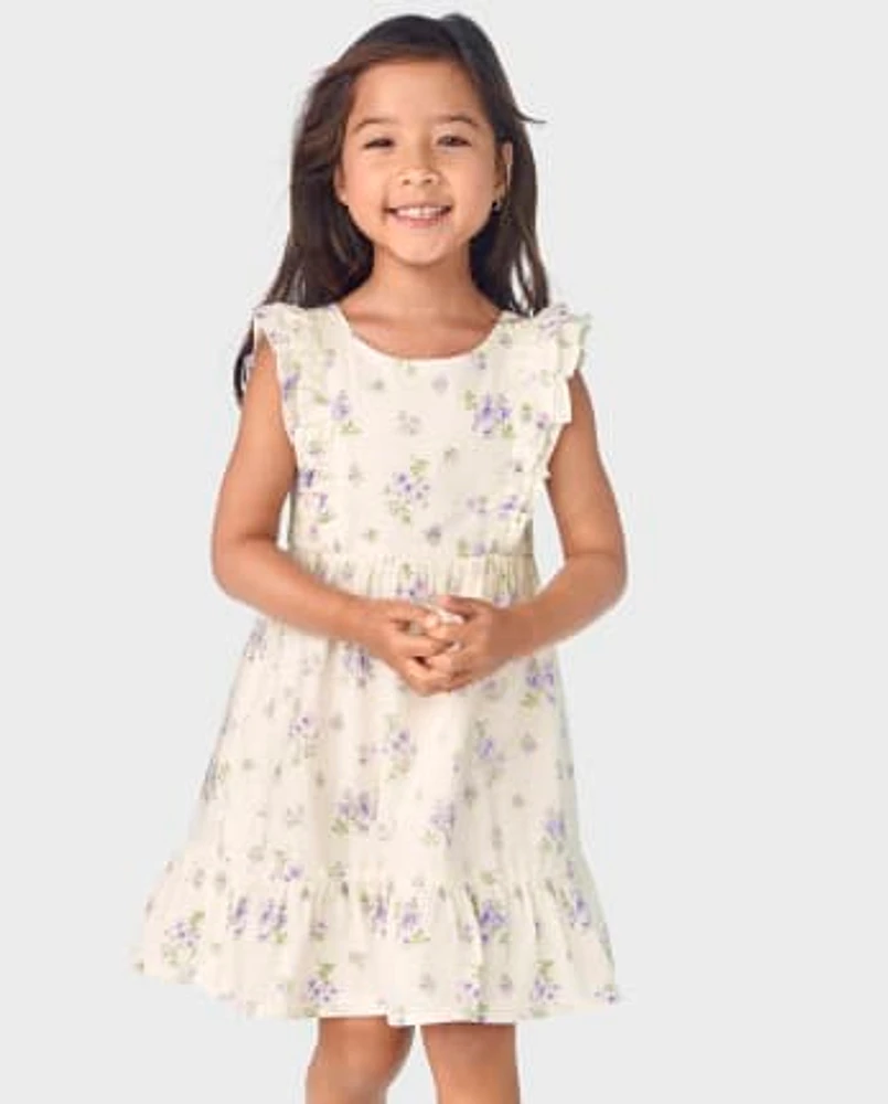 Girls Floral Tiered Dress - Homegrown by Gymboree