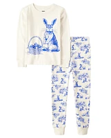 Kids Mommy And Me Bunny Snug Fit Cotton Pajamas - Gymmies