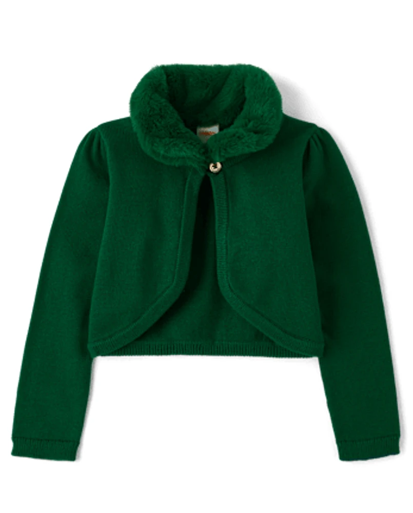 Girls Faux Fur Shrug