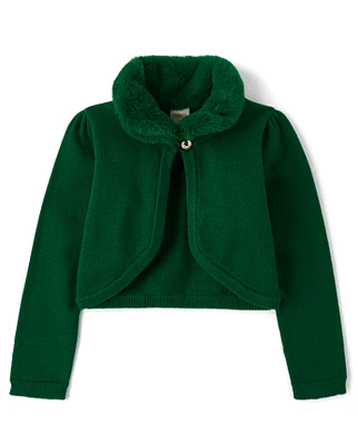 Girls Faux Fur Shrug