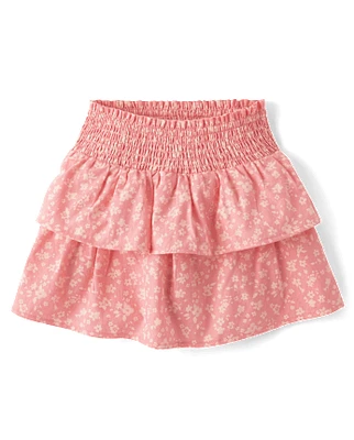 Girls Floral Tiered Skort - Country Charm