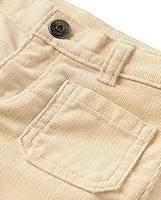 Girls Patch Pocket Stretch Corduroy Wide Leg Pants - Little Essentials