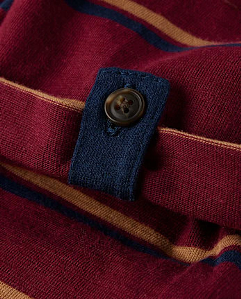 Boys Striped Henley Top - Classroom Cutie