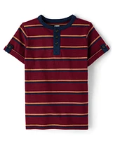 Boys Striped Henley Top - Classroom Cutie