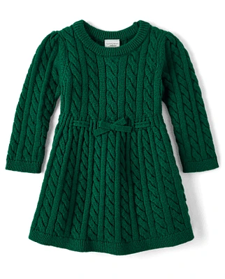 Baby Girls Cable Knit Sweater Dress - Homegrown by Gymboree