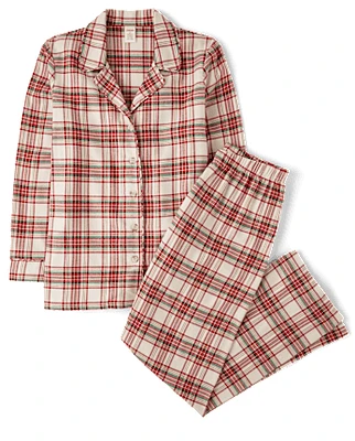 Womens Matching Family Plaid Flannel Pajamas - Gymmies