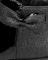 Girls Sparkle Bow Booties - Lil' Leopard