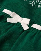 Girls Snowflake Fairisle Sweater Dress