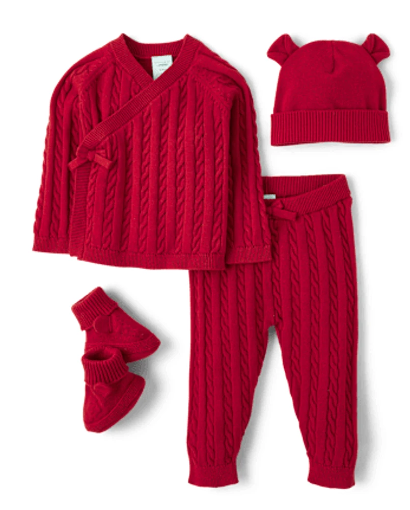 Baby Cable Knit 4-Piece Outfit Set - Homegrown by Gymboree