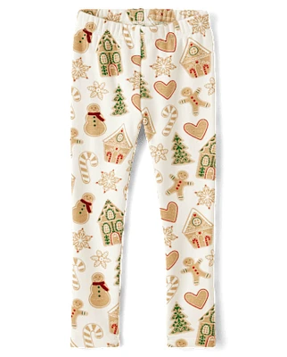 Girls Christmas Cozy Leggings - Holiday Express