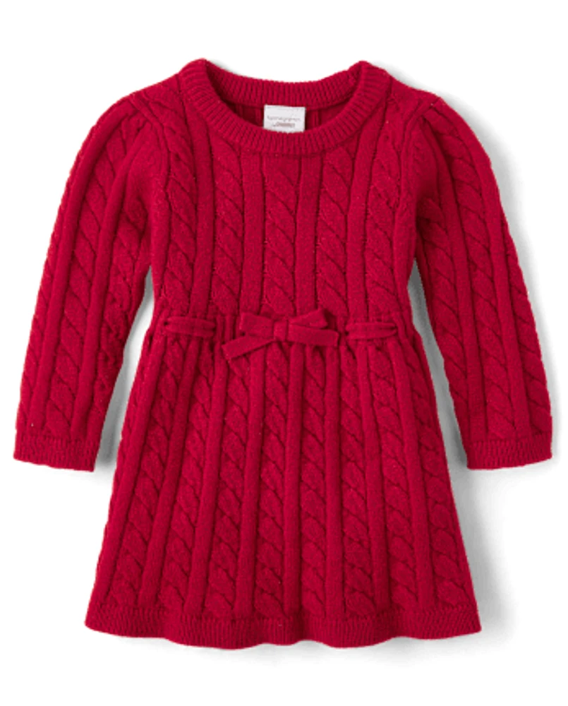 Baby Girls Cable Knit Sweater Dress - Homegrown by Gymboree