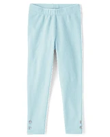 Girls Velour Leggings - Little Snowflake