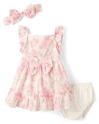 Baby Girls Floral Dress 2-Piece Outfit Set - Homegrown by Gymboree