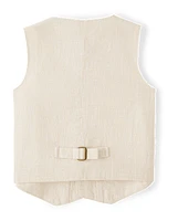 Boys Linen-Blend Vest - Special Occasions