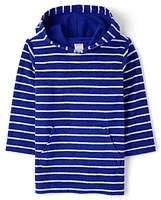 Kids Striped Hooded Cover Up - Swim