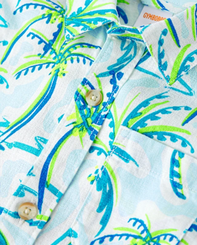 Trafalgar Men's Nohea Palm Tree Linen Blend Novelty Bow Tie - Adjustable 14.5" To 20"