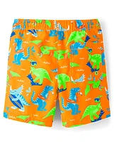 Boys Dino Swim Trunks