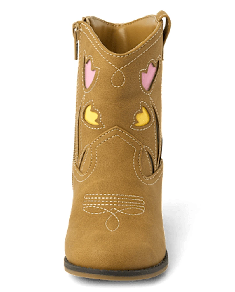 Girls Floral Cowgirl Boots - Garden Party