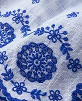 Robe droite à œillets pour fille - Riviera italienne