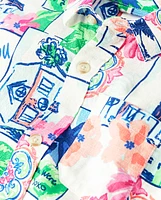 Chemise boutonnée en lin mélangé « papa et moi » pour garçon - Riviera italienne