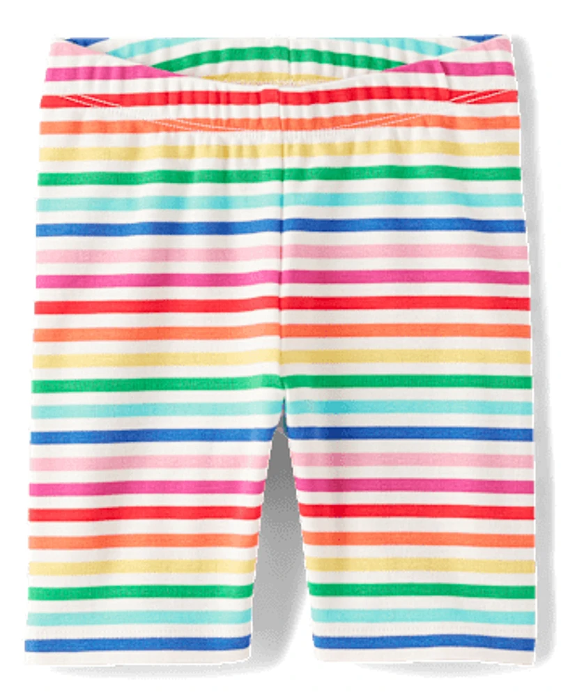 Girls Print Bike Shorts - Little Essentials