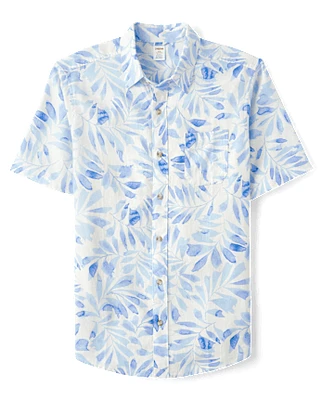 Chemise boutonnée en lin mélangé « Dad And Me » pour homme