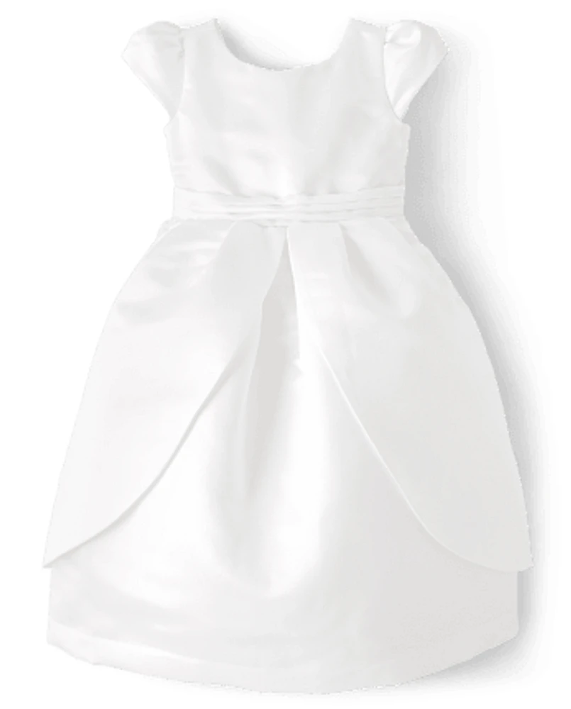 Girls Satin Dress 2-Piece Set - Special Occasions