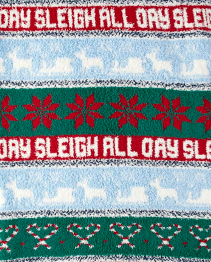 Adult Fairisle Sleigh Blanket