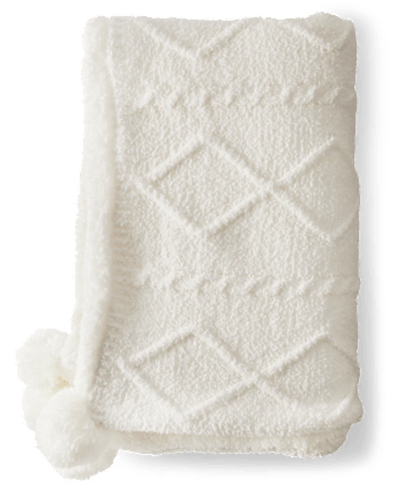 Adult Cable Knit Cozy Blanket