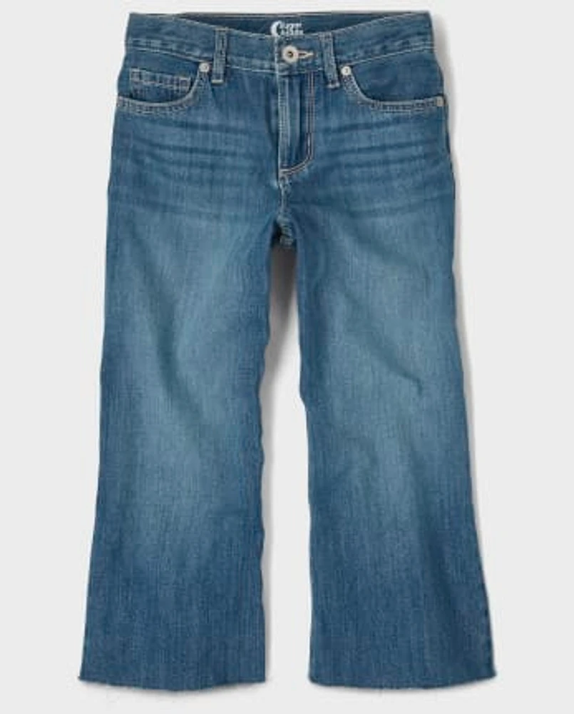 Tween Girls High Rise Cropped Flare Jeans