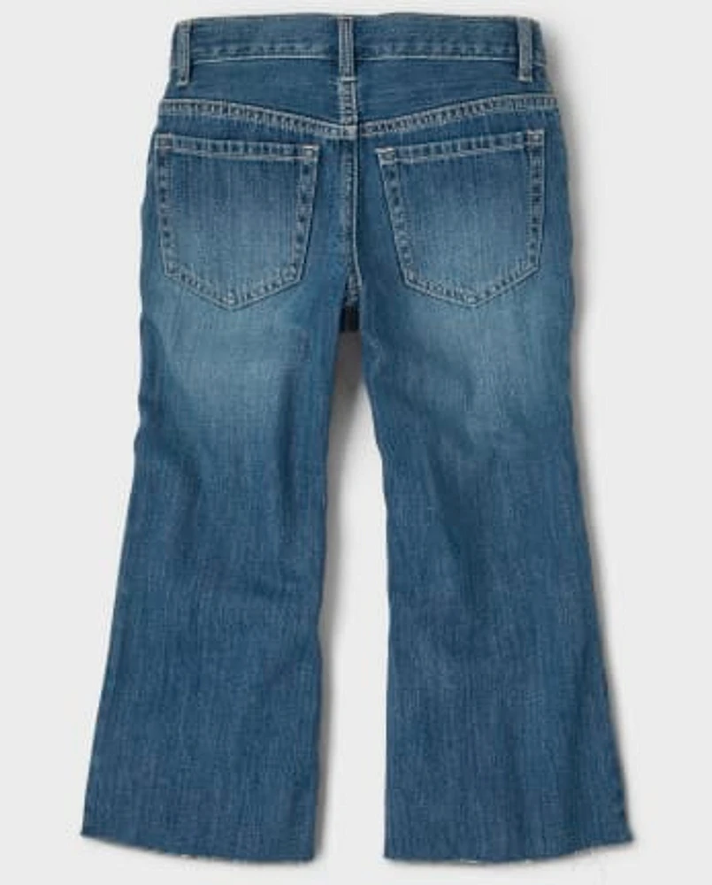 Tween Girls High Rise Cropped Flare Jeans