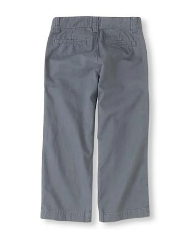 Boys Uniform Straight Chino Pants - Husky