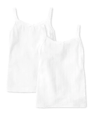 Girls Picot Trim Cami 2-Pack