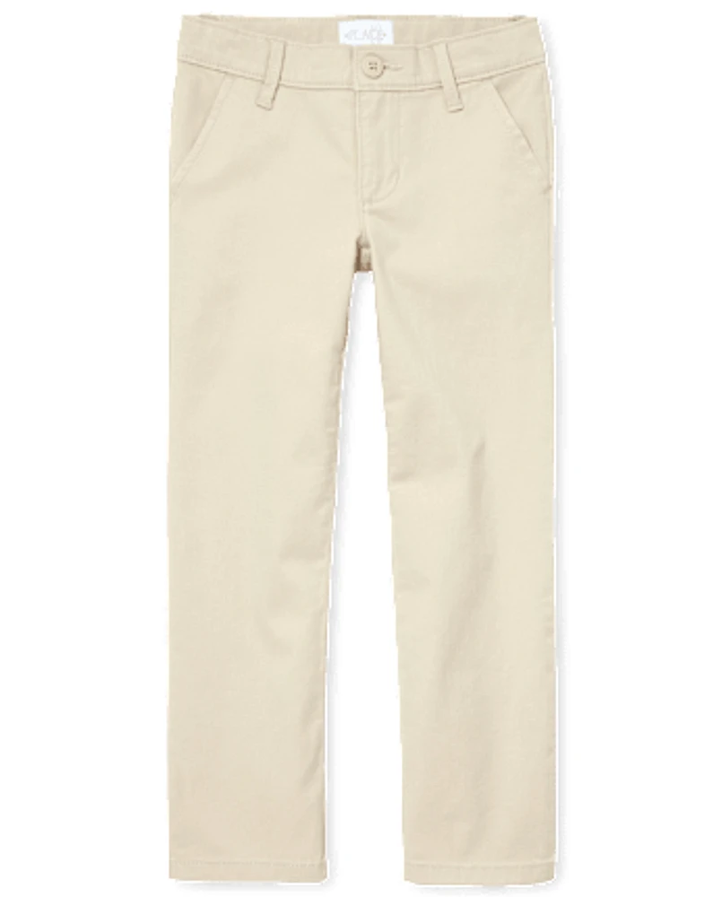 Pantalon chino bootcut uniforme pour fille