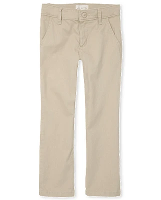 Pantalon chino skinny uniforme pour filles