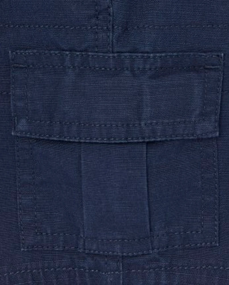 Short cargo à enfiler uniforme pour bébé et tout-petit garçon