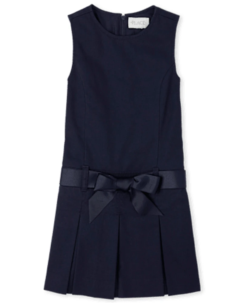 Girls Uniform Belted Jumper