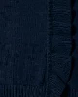 Girls Ruffle Open Front Cardigan