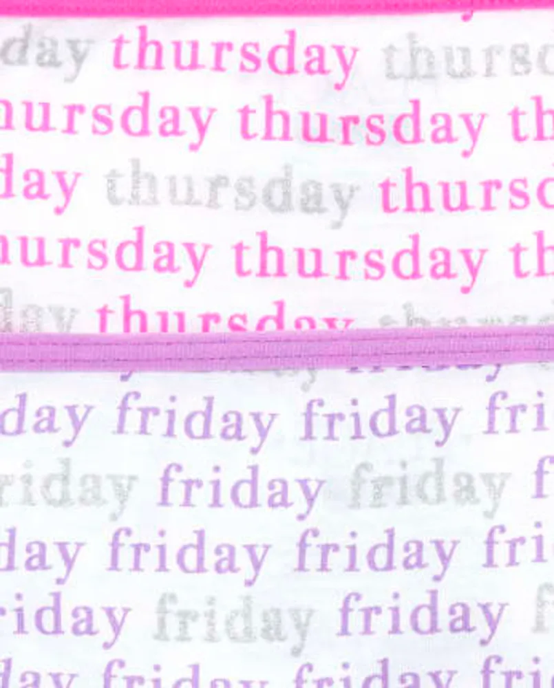 Girls Days Of The Week Glitter Underwear 7-Pack