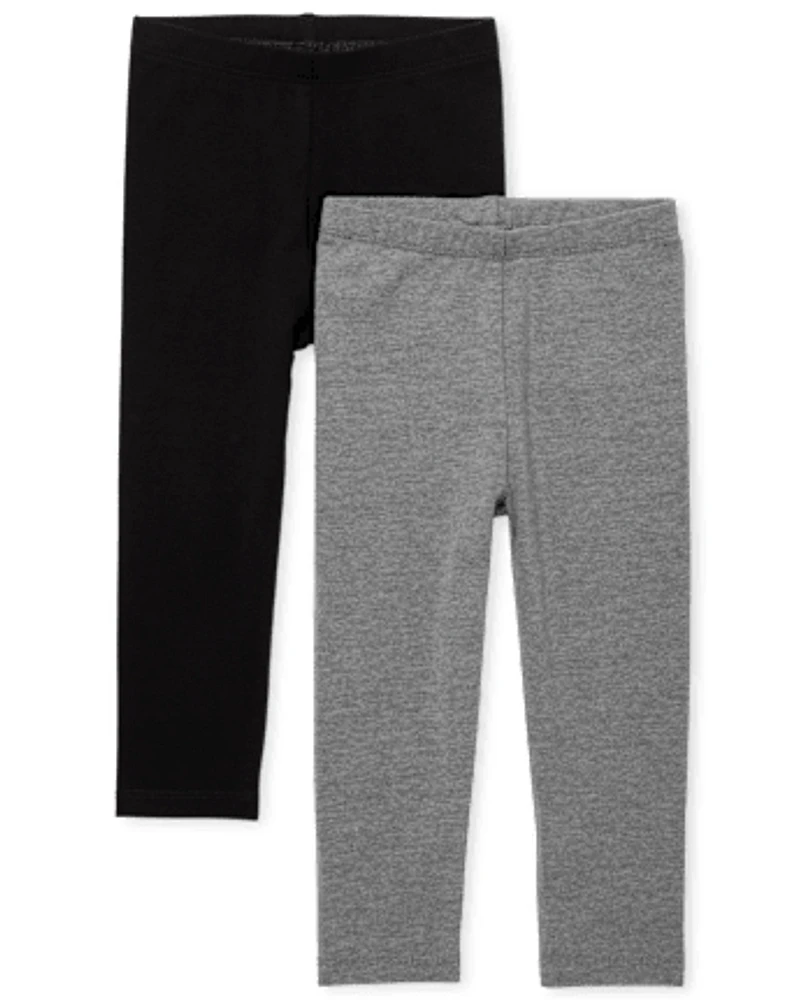 Lot de 2 leggings pour bébés et petites filles