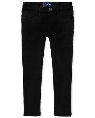 Girls Uniform Ponte Knit Pull On Jeggings
