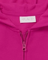 Girls Fleece Zip Up Hoodie